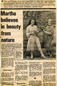 History of Martha Hill - Martha believes in beauty from nature